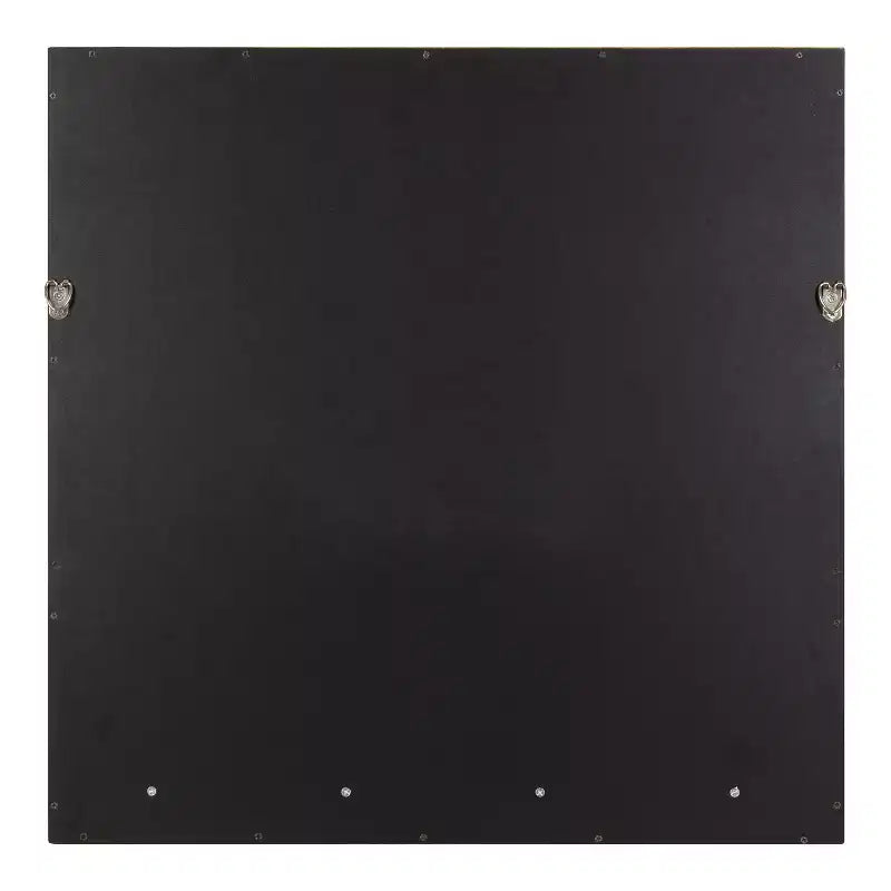 24"x24" Hinter Functional Wall Mirror Walnut Brown - Kate & Laurel All Things Decor: Entryway Organizer, Shelf & Pegs