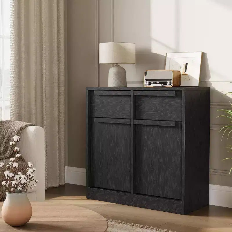 Acekool 31.5''/62.4 Modern Sideboard Buffet Cabinet with 2/4 Doors, Wood Color, Large Storage for Kitchen, Dining Room, or Living Room