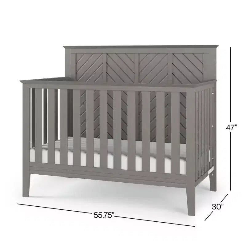 Child Craft Atwood 4-in-1 Convertible Crib, Converts to Day Bed, Toddler Bed and Full Size Bed, 3 Mattress Positions, Baby Safe Finish