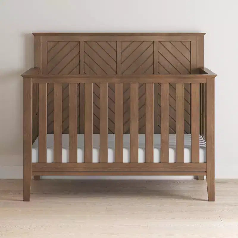 Child Craft Atwood 4-in-1 Convertible Crib, Converts to Day Bed, Toddler Bed and Full Size Bed, 3 Mattress Positions, Baby Safe Finish