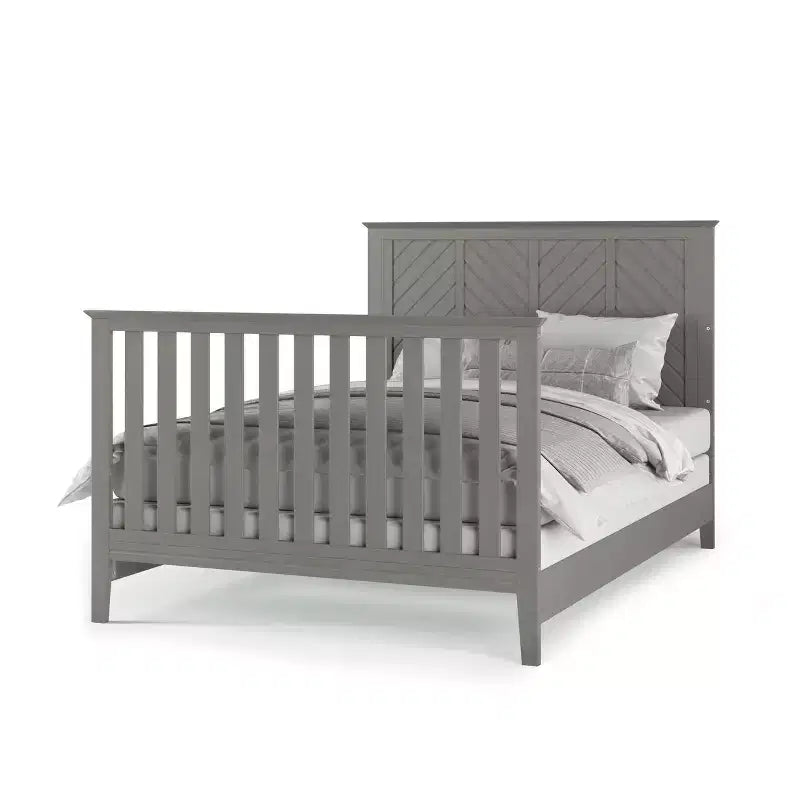 Child Craft Atwood 4-in-1 Convertible Crib, Converts to Day Bed, Toddler Bed and Full Size Bed, 3 Mattress Positions, Baby Safe Finish