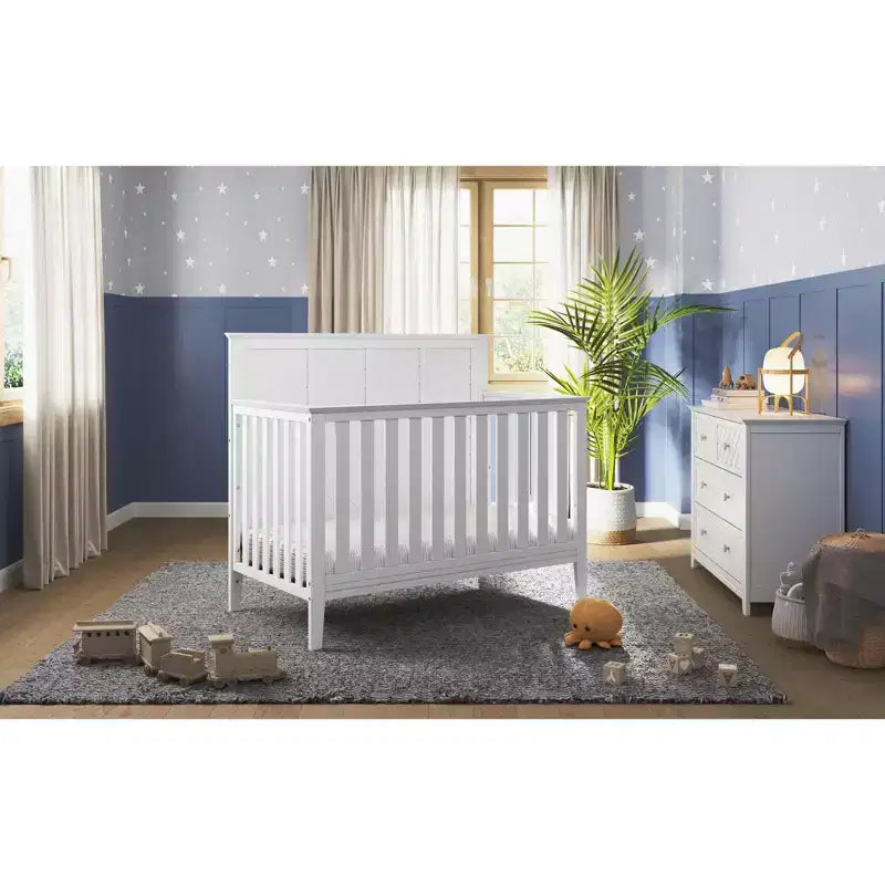 Child Craft Atwood 4-in-1 Convertible Crib, Converts to Day Bed, Toddler Bed and Full Size Bed, 3 Mattress Positions, Baby Safe Finish