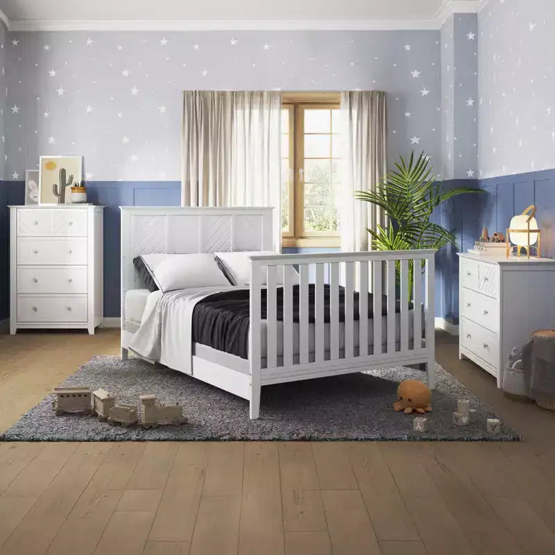 Child Craft Atwood 4-in-1 Convertible Crib, Converts to Day Bed, Toddler Bed and Full Size Bed, 3 Mattress Positions, Baby Safe Finish