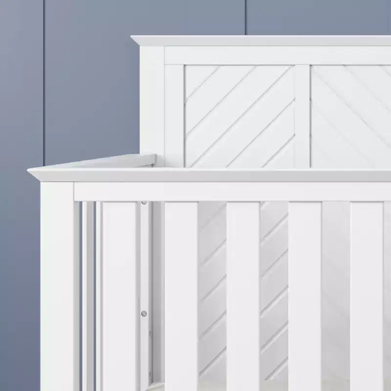 Child Craft Atwood 4-in-1 Convertible Crib, Converts to Day Bed, Toddler Bed and Full Size Bed, 3 Mattress Positions, Baby Safe Finish