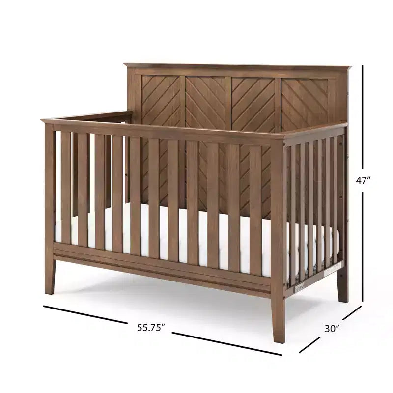 Child Craft Atwood 4-in-1 Convertible Crib, Converts to Day Bed, Toddler Bed and Full Size Bed, 3 Mattress Positions, Baby Safe Finish