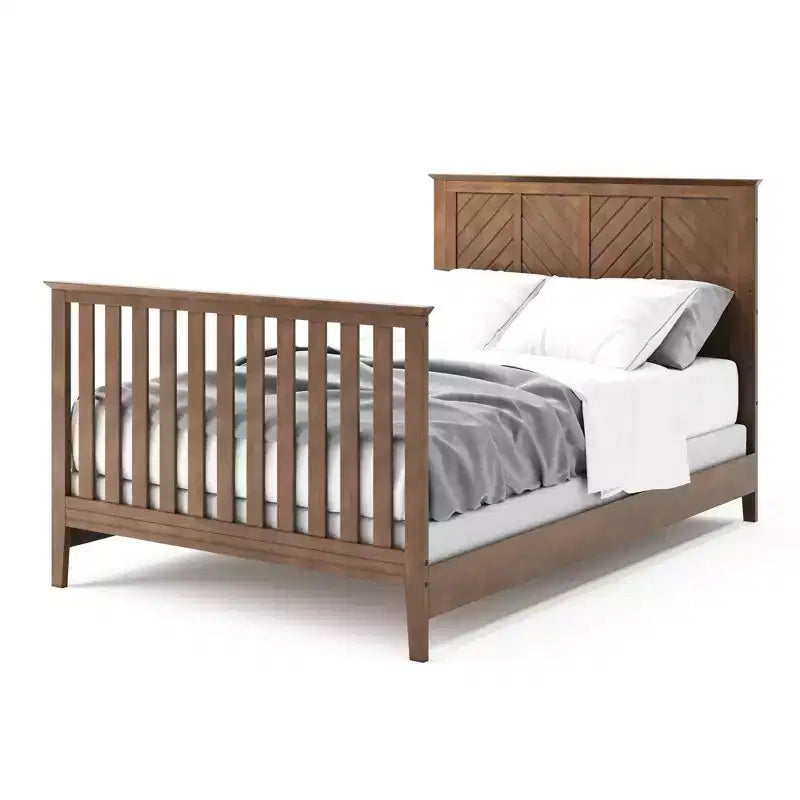 Child Craft Atwood 4-in-1 Convertible Crib, Converts to Day Bed, Toddler Bed and Full Size Bed, 3 Mattress Positions, Baby Safe Finish