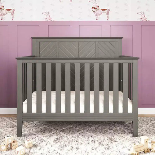 Child Craft Atwood 4-in-1 Convertible Crib, Converts to Day Bed, Toddler Bed and Full Size Bed, 3 Mattress Positions, Baby Safe Finish