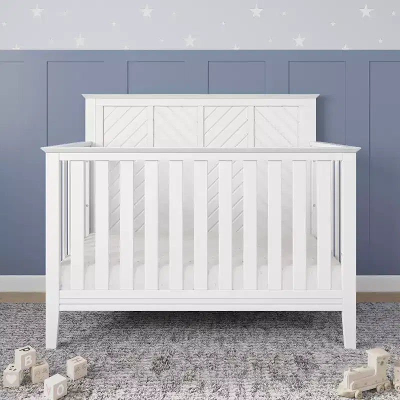 Child Craft Atwood 4-in-1 Convertible Crib, Converts to Day Bed, Toddler Bed and Full Size Bed, 3 Mattress Positions, Baby Safe Finish