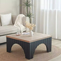 GDFStudio Sira Rustic Square Coffee Table with Arched Base