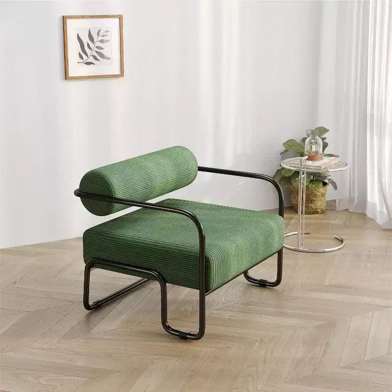 Okak Accent Chair, Corduroy Fabric Bean Bag Chair with Backrest and Armrests, Comfy Sofa Chair for Bedroom, Living Room