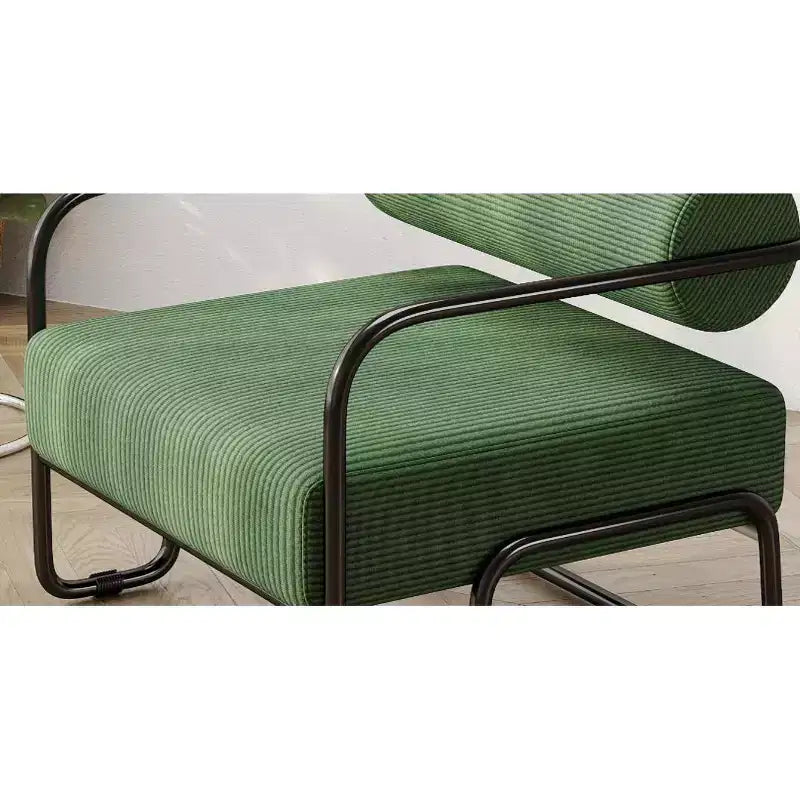 Okak Accent Chair, Corduroy Fabric Bean Bag Chair with Backrest and Armrests, Comfy Sofa Chair for Bedroom, Living Room