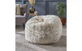 Okak Faux Fur Bean Bag Chair Lounge Chair with Polyurethane Foam, Gaming Bean Bag Chairs Comfy Sofa Chair for Adults, Bean Bag Couch, White