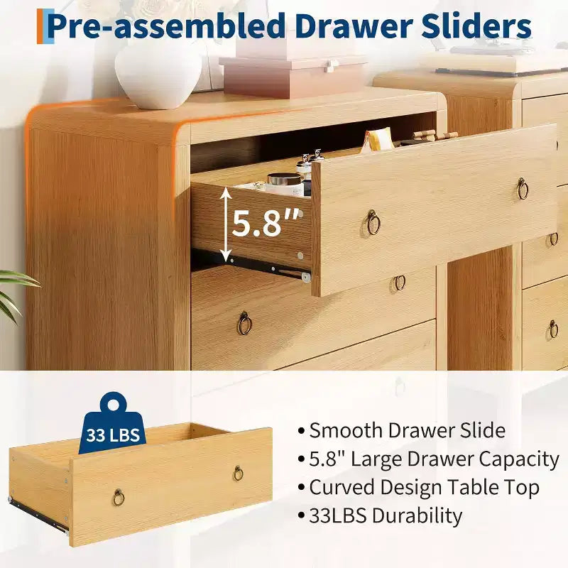 Drawer chest of drawers for bedroom, modern closet, dresser, wooden storage clothes organizer for bedroom, living room, hallway