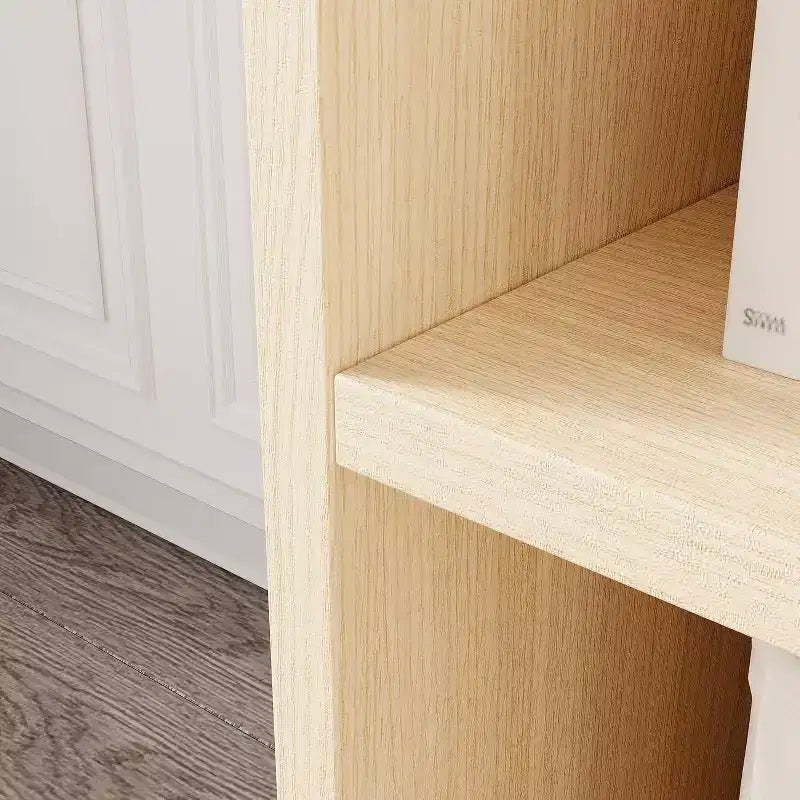 Toy Storage Organizer 8-Cubby Kids Bookshelf Natural Bookcase Toddlers Playhouse Cabinet Shelf for Boys Girls Wooden Cubby Storage Toy Shelf