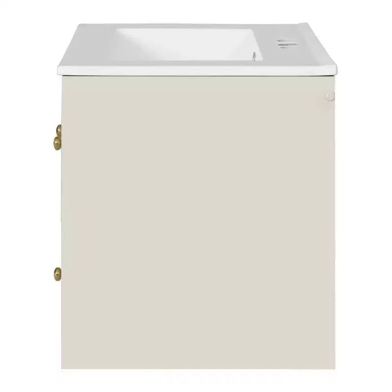 24 Wall Bathroom Cabinet with Storage, Bathroom Vanity Sink Combo with Drawers and Soft-Close Door, Small Single Sink Bathroom Vanity