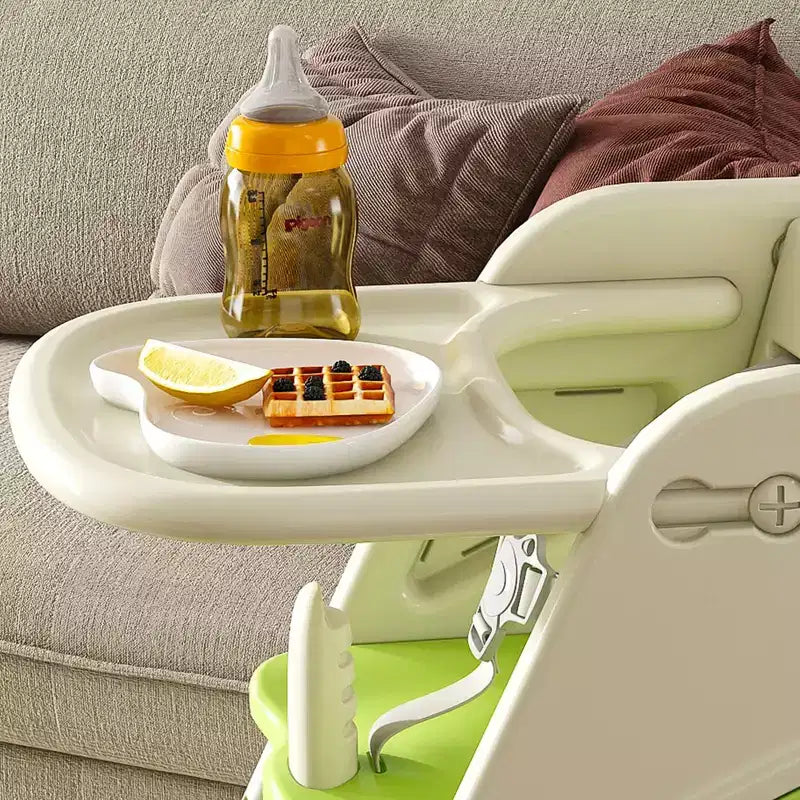 GDFStudio Sarun Modern Polyethylene Multi Functional Kids Dining Chair with Adjustable Footrest and Movable Tray