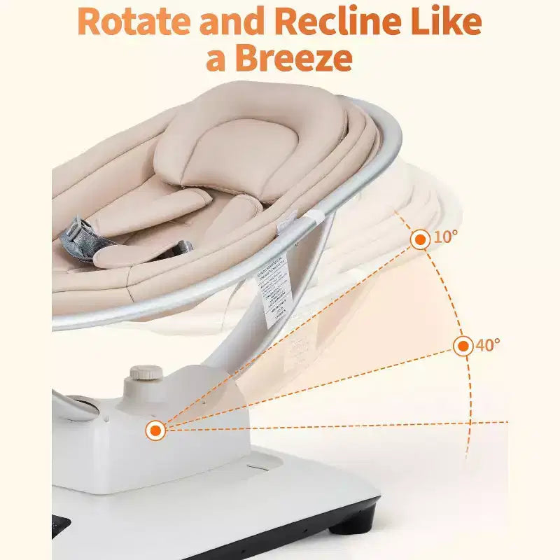 GustoWave Baby Swing for Infants & Toddlers, 5 Motion Modes & Speeds, Remote Control, Reclining Seat with 5-Point Harness, 5 Preset Music