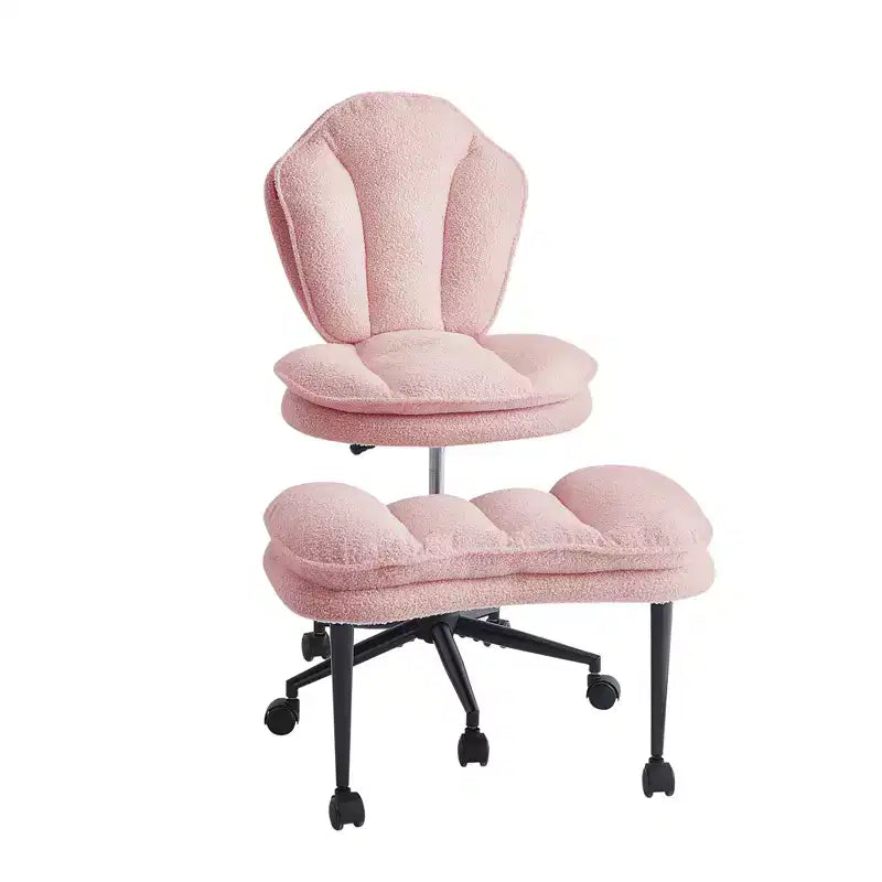 PINMOCO Cross Legged Office Chair Cloud Criss Cross Desk Chair with Lumbar Support Height Adjustable Swivel Chair Yoga Meditation Chair Kneeling Chair