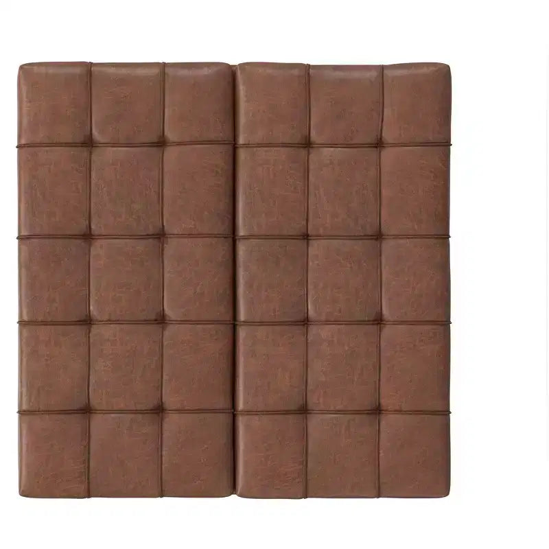 Tiana 36 inch Wide Contemporary Rectangle Storage Ottoman in faux leather