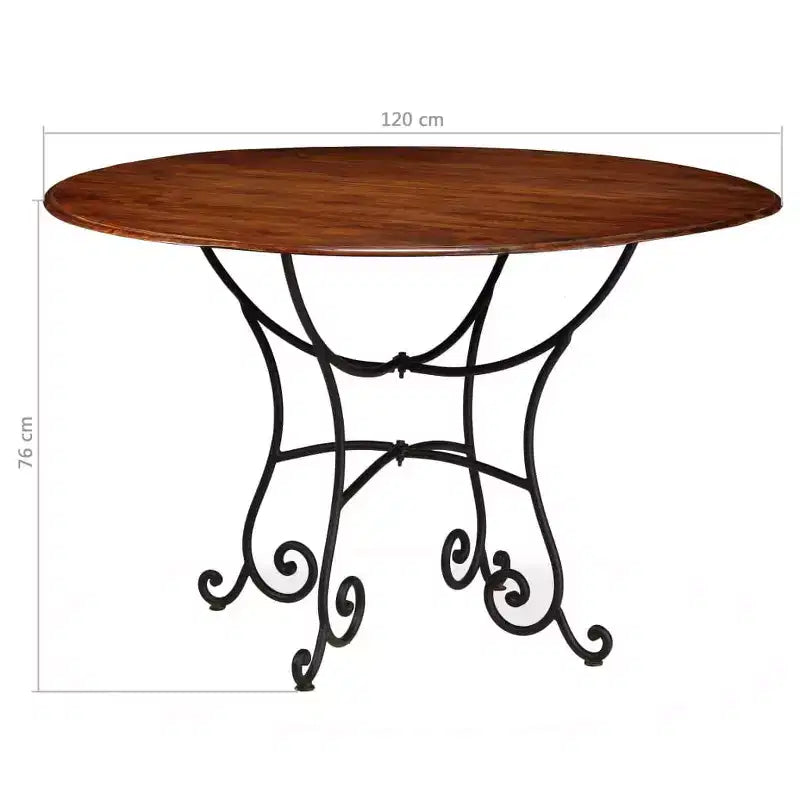 vidaXL Dining Table Honey finish Solid acacia wood Medium Durable - 47.2 x 29.9