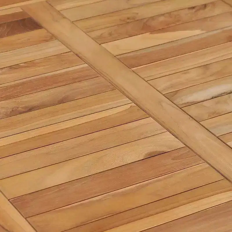 vidaXL Dining Table Teak Fine sanded teak hardwood with a water-based finish