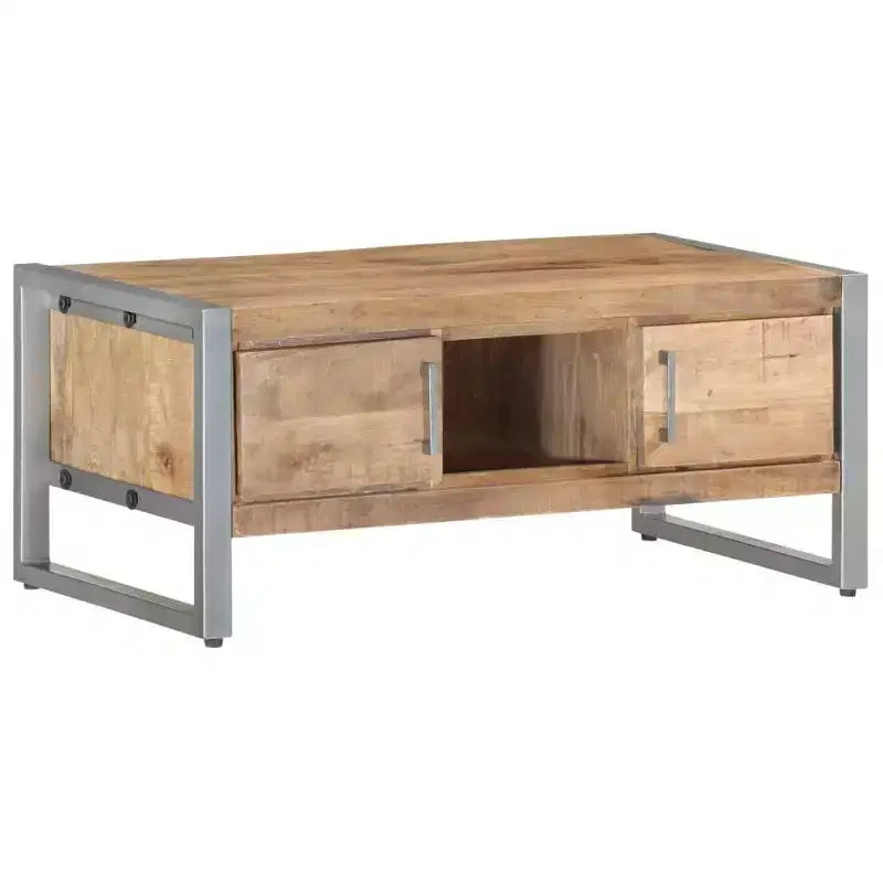 vidaXL Coffee Table 37.4x19.7x15.7 Rough Mango Wood