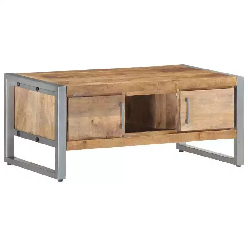vidaXL Coffee Table 37.4x19.7x15.7 Rough Mango Wood