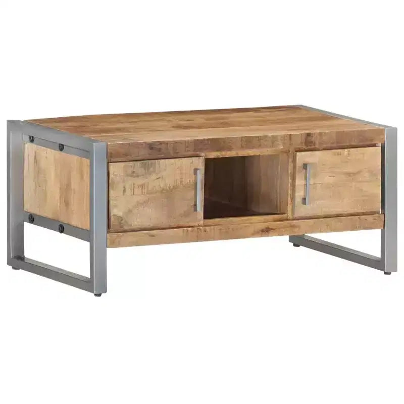 vidaXL Coffee Table 37.4x19.7x15.7 Rough Mango Wood