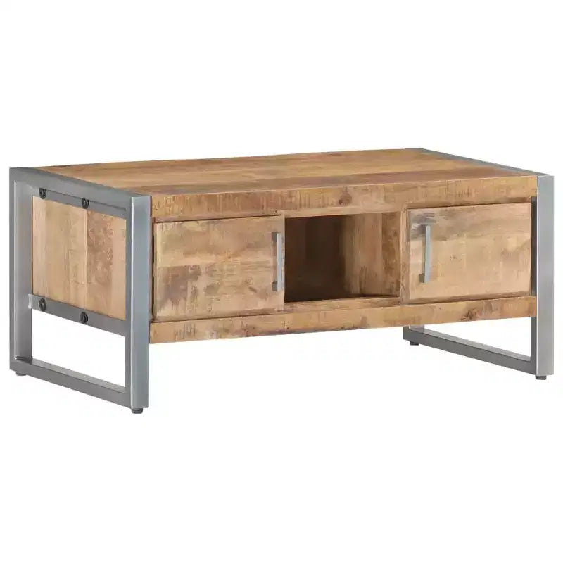 vidaXL Coffee Table 37.4x19.7x15.7 Rough Mango Wood