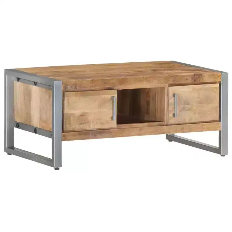 vidaXL Coffee Table 37.4x19.7x15.7 Rough Mango Wood