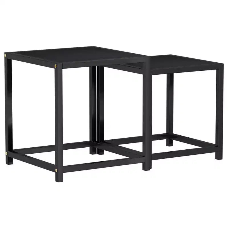 vidaXL Tea Tables Accent Nesting Coffee End Table for Living Room 2 Pcs MDF