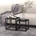 vidaXL Tea Tables Accent Nesting Coffee End Table for Living Room 2 Pcs MDF