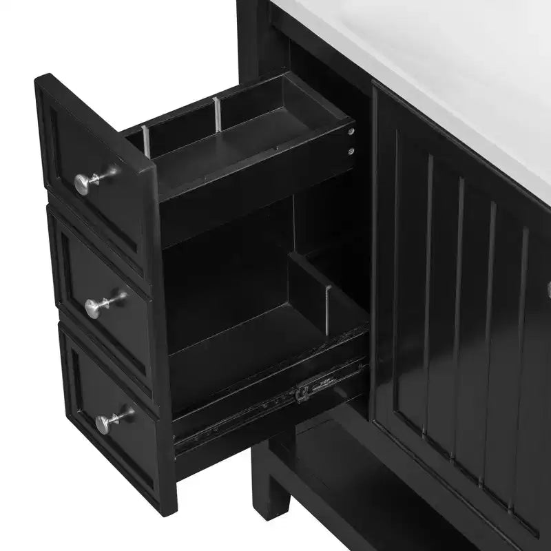 36 Modern Bathroom Vanity Sink Combo with Storage , Bathroom Floor Cabinet with Drawers, Wood Bathroom Cabinets Freestanding