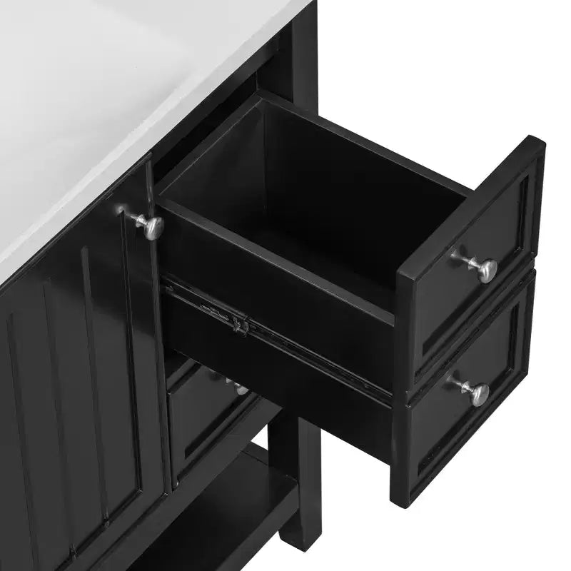 36 Modern Bathroom Vanity Sink Combo with Storage , Bathroom Floor Cabinet with Drawers, Wood Bathroom Cabinets Freestanding
