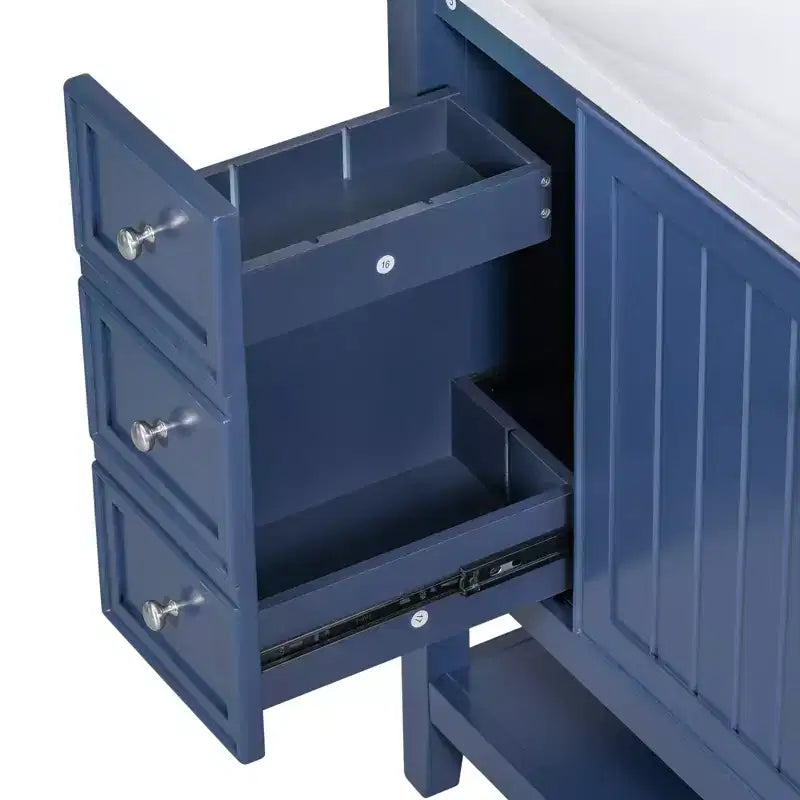 36 Modern Bathroom Vanity Sink Combo with Storage , Bathroom Floor Cabinet with Drawers, Wood Bathroom Cabinets Freestanding