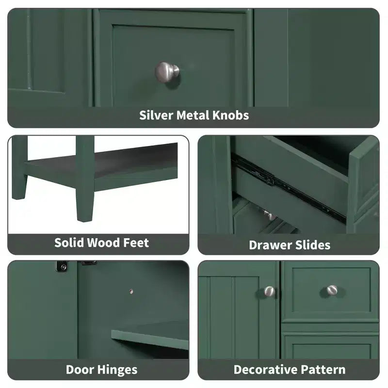 36 Modern Bathroom Vanity Sink Combo with Storage , Bathroom Floor Cabinet with Drawers, Wood Bathroom Cabinets Freestanding