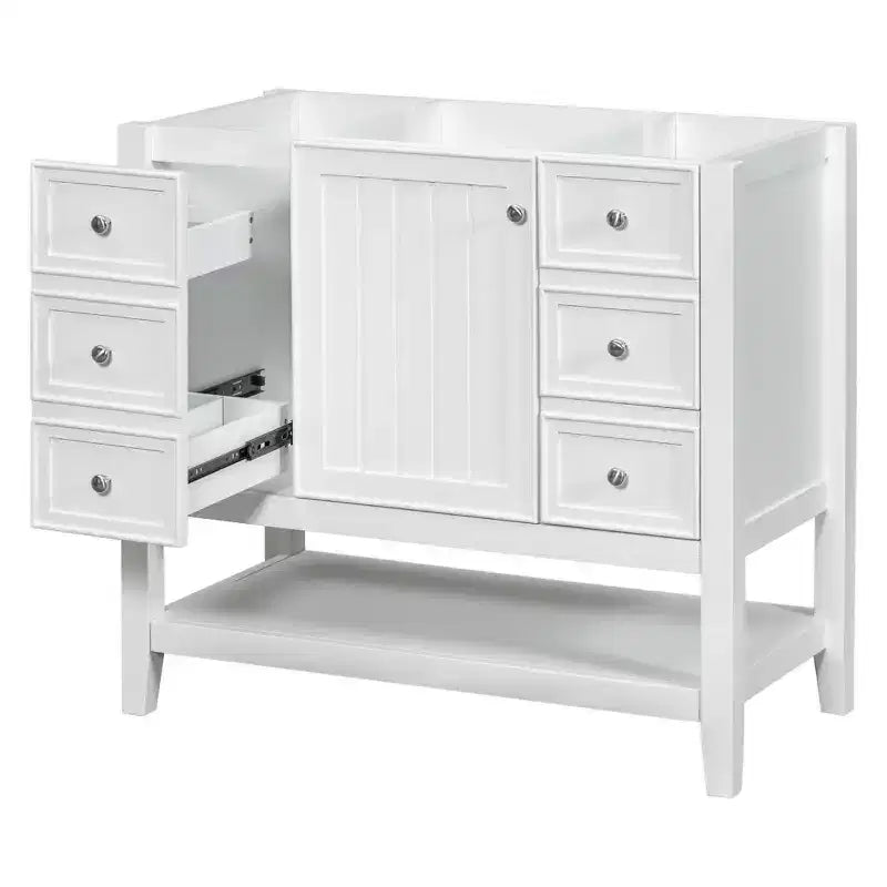 36 Modern Bathroom Vanity Sink Combo with Storage , Bathroom Floor Cabinet with Drawers, Wood Bathroom Cabinets Freestanding