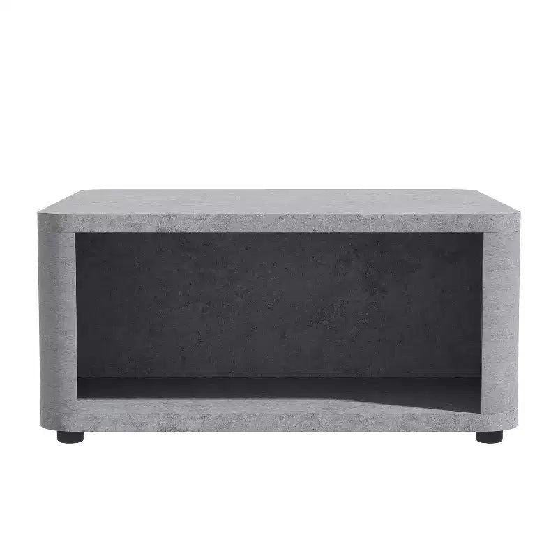 Galano Modern Wood Coffee Table with Storage Shelf 32 W 32 D 15 H