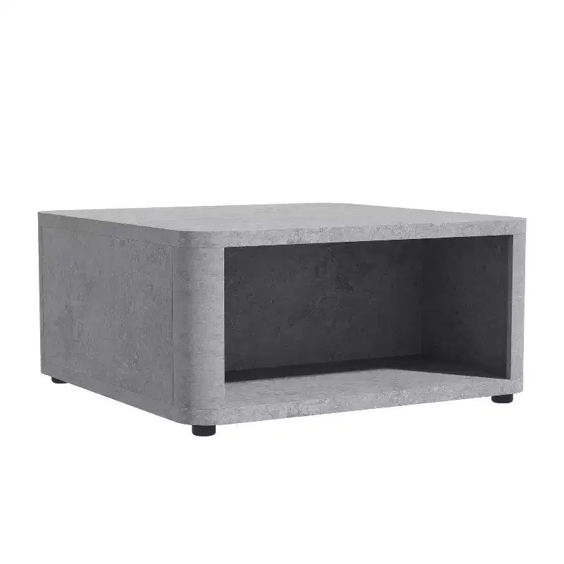 Galano Modern Wood Coffee Table with Storage Shelf 32 W 32 D 15 H