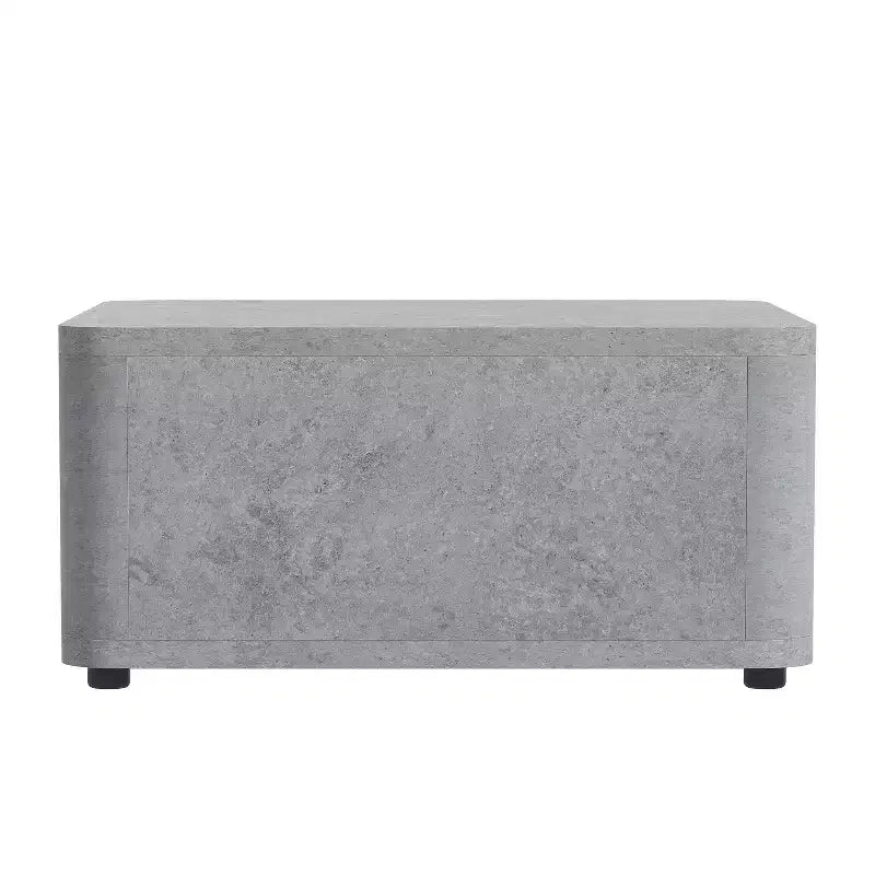 Galano Modern Wood Coffee Table with Storage Shelf 32 W 32 D 15 H