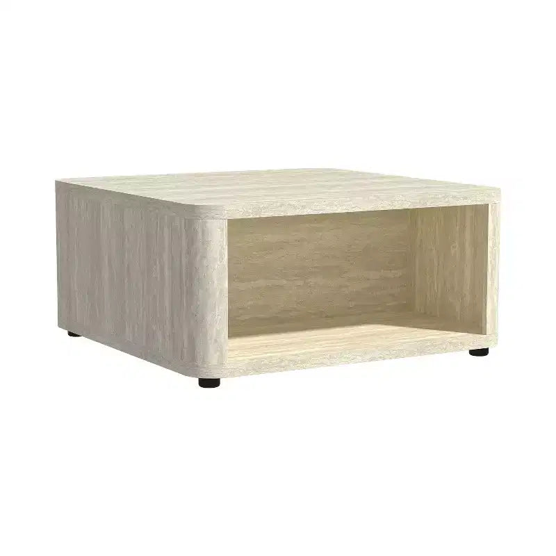 Galano Modern Wood Coffee Table with Storage Shelf 32 W 32 D 15 H