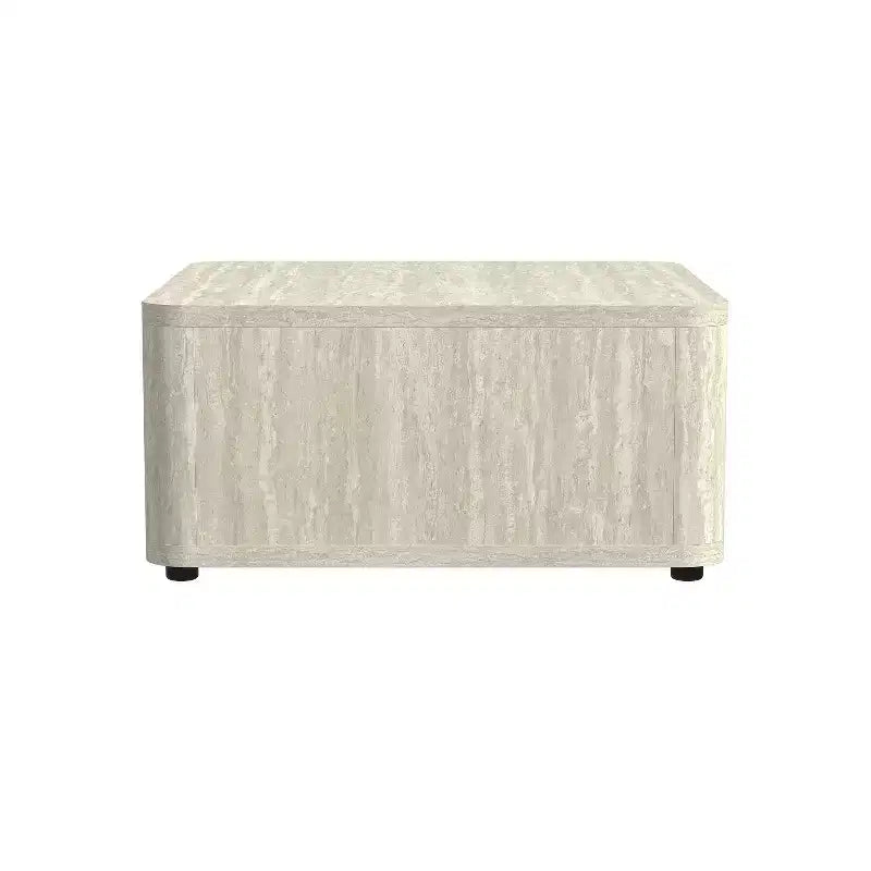 Galano Modern Wood Coffee Table with Storage Shelf 32 W 32 D 15 H