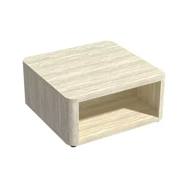 Galano Modern Wood Coffee Table with Storage Shelf 32 W 32 D 15 H