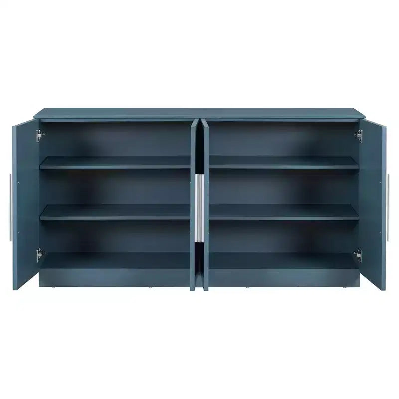 TUYOHW 60 Sideboard Buffet Cabinet,Console Cabinet with Adjustable Shelves,Silver Handles,Storage Cabinet for Kitchen,Dining Room,Living Room