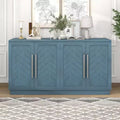 TUYOHW 60 Sideboard Buffet Cabinet,Console Cabinet with Adjustable Shelves,Silver Handles,Storage Cabinet for Kitchen,Dining Room,Living Room