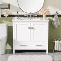 36 Bathroom Vanity Sink Combo with Storage, Bathroom Storage Cabinet with Drawer and Shelves