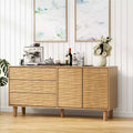 Wooden kitchen storage cabinet with 3 drawers and 2 doors, suitable for the living room