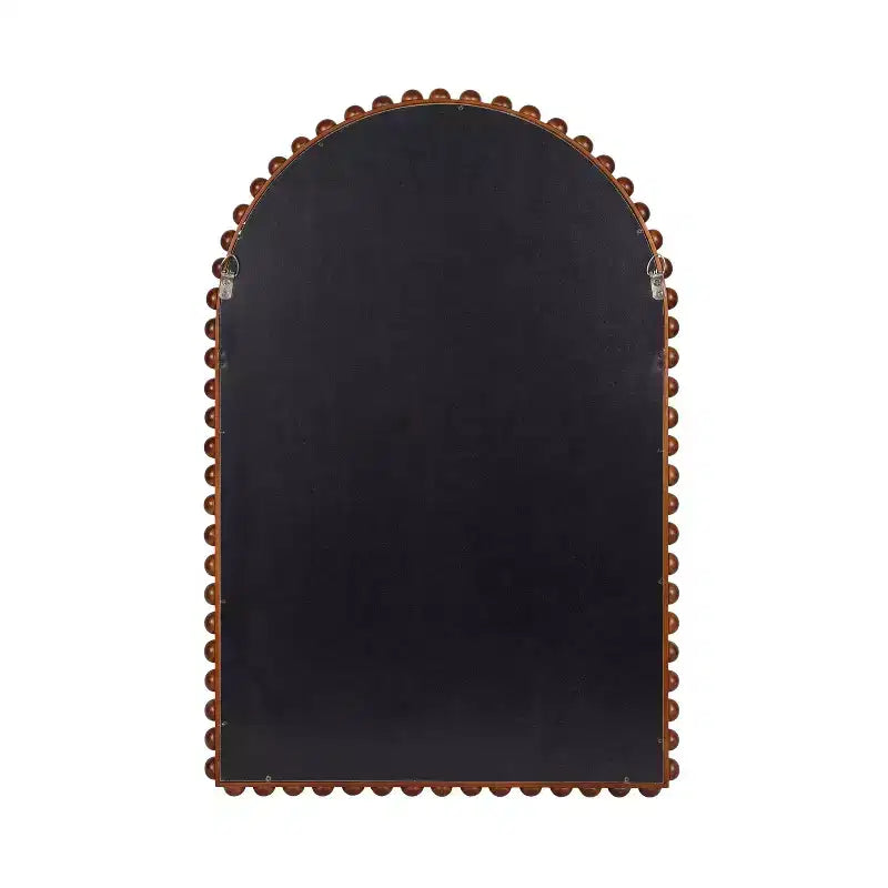 Kate and Laurel Beadbrook Arched Wall Mirror, Walnut Brown, 20x30