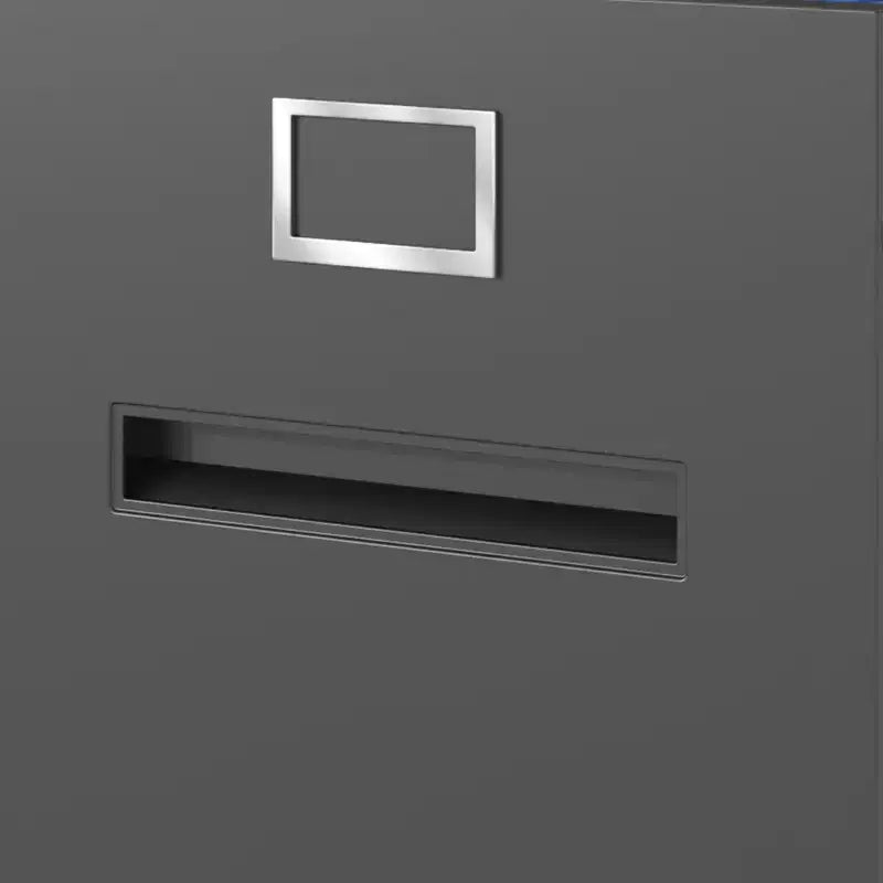VIYET 40H 3-Drawer Narrow Metal Vertical File Cabinet with Lock, Black Steel Filing Cabinet for Home Office, Fits A4/Legal/Letter (Assembly Required)