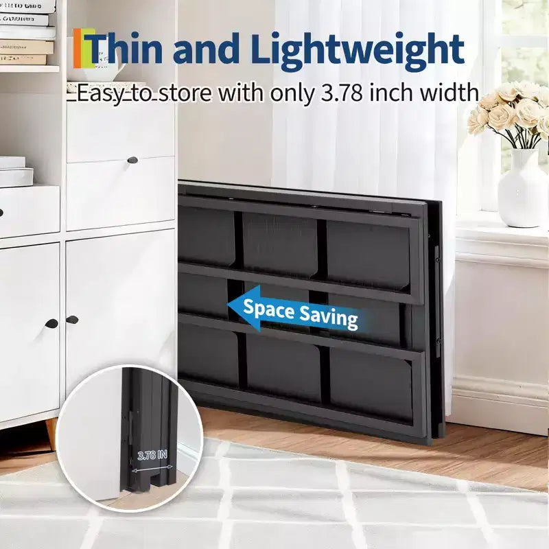Folding Desk Writing Computer Desk with Storage Shelf,Spaces Saving Writing Sturdy Table No Assembly,for for Bedroom, Home Office, Dorm, Apartment